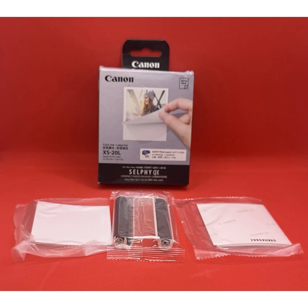 Canon XS-20L Colour Ink Label Set Selphy Square Paper 20 Sheets New